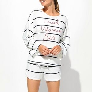 Sundry I Need Vitamin Sea Striped Pullover Top
